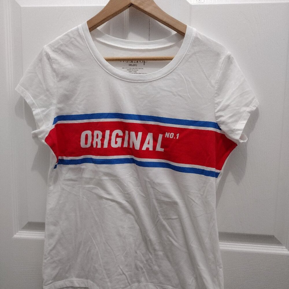 Wound Up Original No.1 Graphic Tee 3XL White Short Sleeve Casual T-Shirt NWOT - Picture 3 of 7